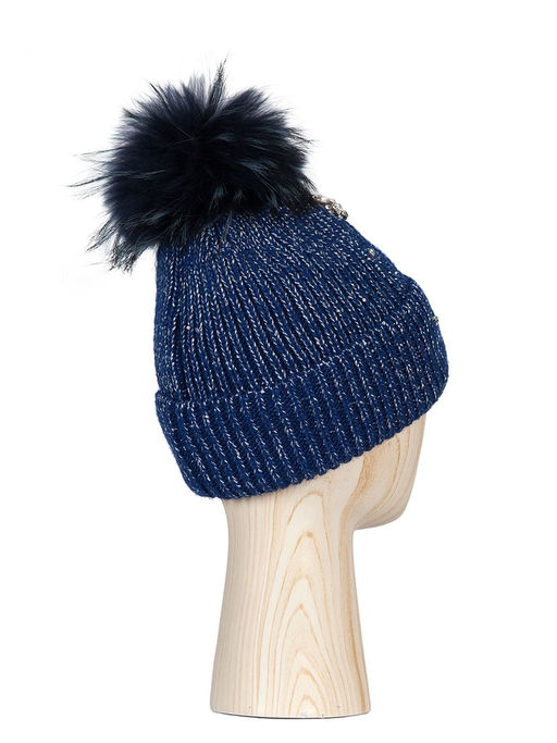 Шапка жен. шерсть+акр LB-N88005 electric blue - Labbra фото 2