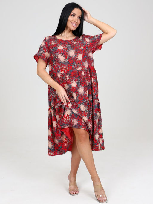 20 ПЛАТЬЕ ЖЕНСКОЕ (Красный) - А-дина фото 3