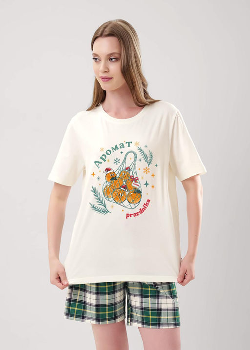 LP15-1199/1 Пижама жен. Новогоднее чудо (ЧЗ)