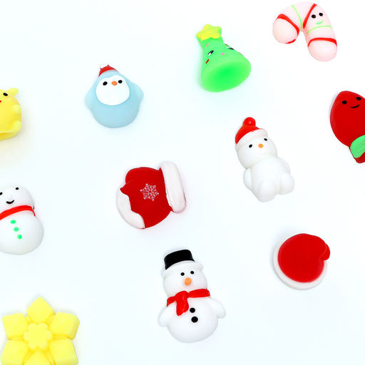 Цена за 20 шт. Антистресс сквиш мялка «Новый год», в 1 банке 20 мялок, МИКС