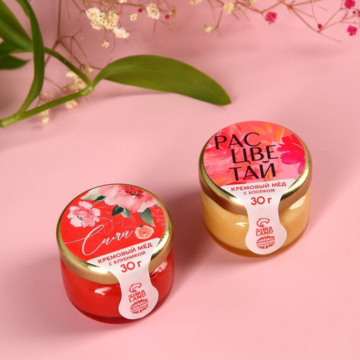 Подарочный набор Вдохновляй красотой: крем-мёд с клубникой и хлопком 30 г ? 2 шт., арахис в шоколадной глазури 100 г, чай чёрный с лесными ягодами 70 г, ло?... - Фабрика счастья фото 14