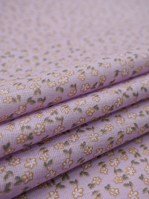 Ситец "Мелкоцветье" цв.сиреневый, ГОСТ, ш.0.8м, хлопок-100%, 86гр/м.кв