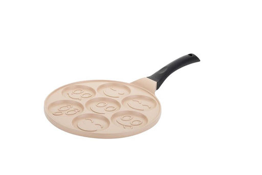 Сковорода-оладница без крышки 26 см с АП, цвет: кремовый/золотой, арт. 2000-CRM/GD-26.