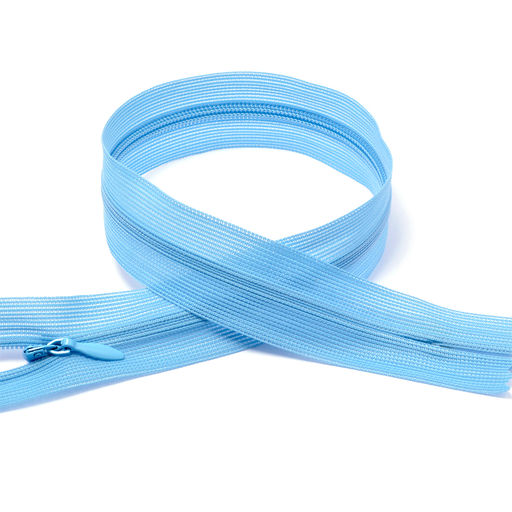 Молния Mzip пласт. потайная №3 50см н/р цв.F188 голубой уп.10шт