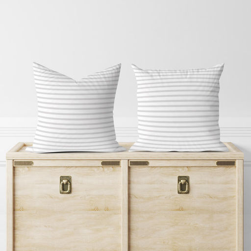 Комплект наволочек сатин страйп - Белый 70х70