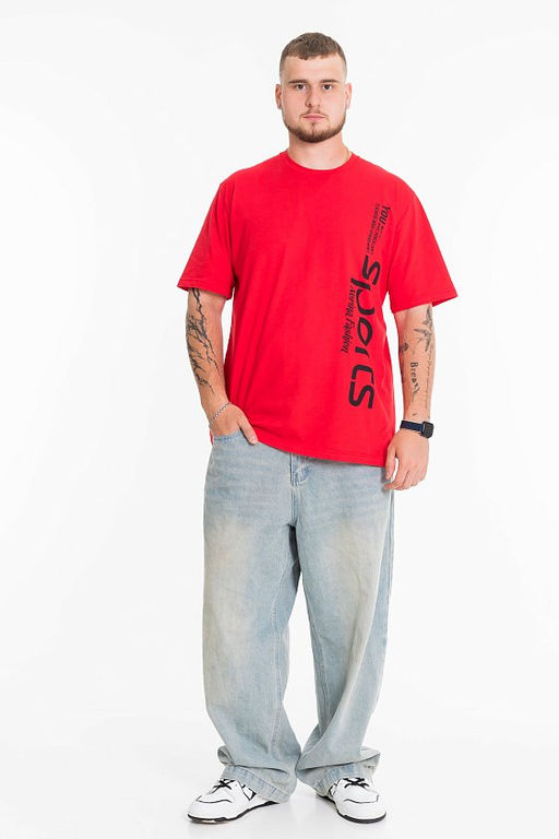 Футболка М125041Па красный - Елена фото 4