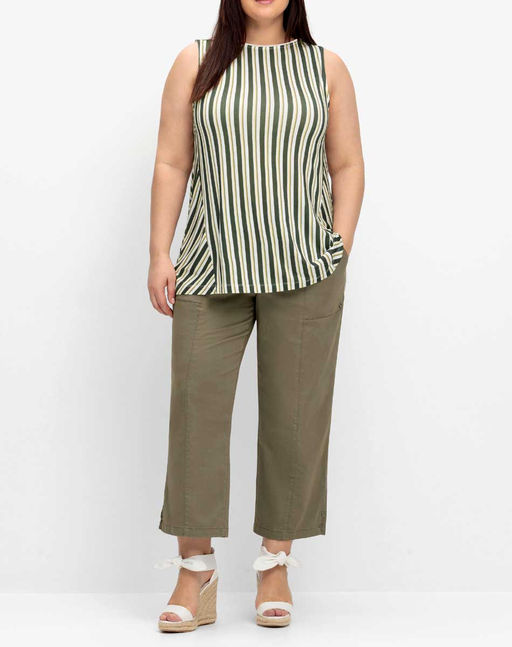 Топ, хаки - Sheego фото 3