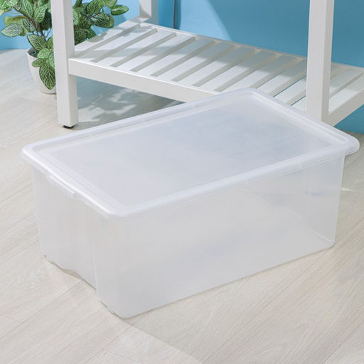 Контейнер для хранения Porter, 50 л, 66×42×26 см, с крышкой, прозрачный