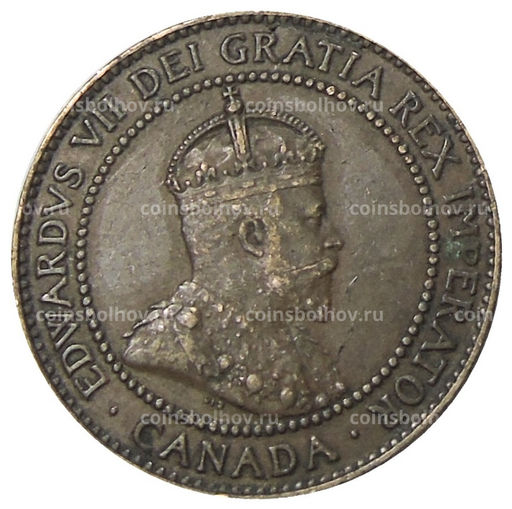 Монета 1 цент 1909 года Канада