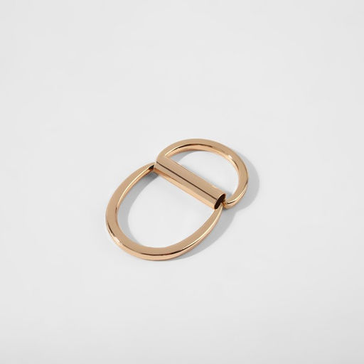 Цена за 2 шт. Полукольцо для сумок двойное, d = 20 мм, толщина - 1 мм, 2 шт, цвет золотой - Арт узор фото 2