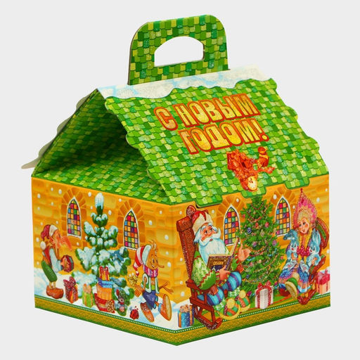 Цена за 10 шт. Подарочная коробка новогодняя с заданиями по мотивам известных сказок Домик малый 120?12 см - Simaland фото 2