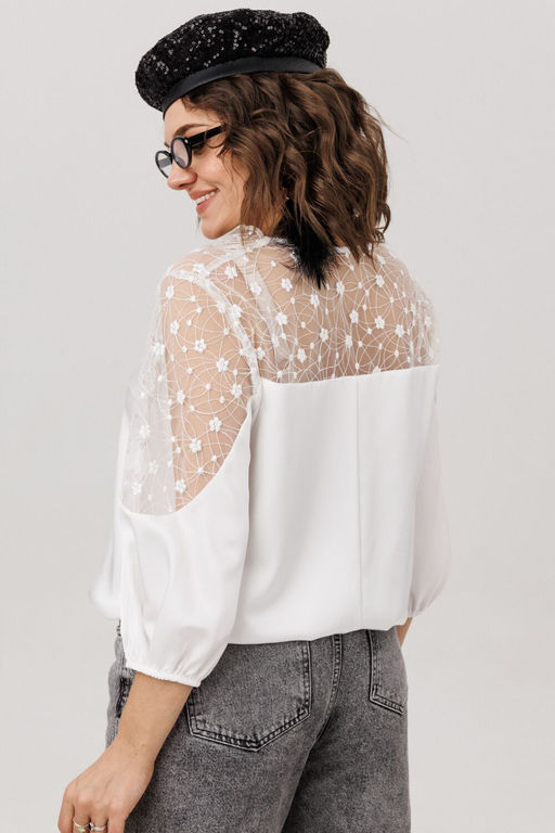 Блуза ANELLI 1790 фарфоровое кружево