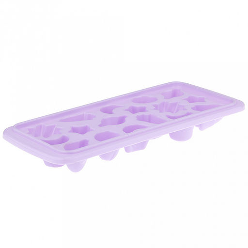 Форма для льда пластмассовая (мармелада) "Космос - 17 штук" 25х11см h3,2см, цвета в ассортименте: сиреневый, белый, голубой, в п/эт пакете (Китай)