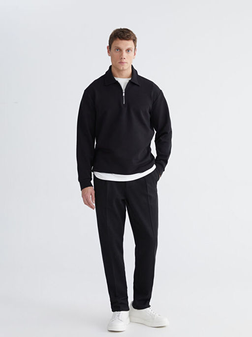 Polo Yaka Erkek Sweatshirt