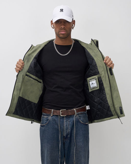 Куртка спортивная мужская весна осень цвета хаки 25473Kh - Mtforce фото 11