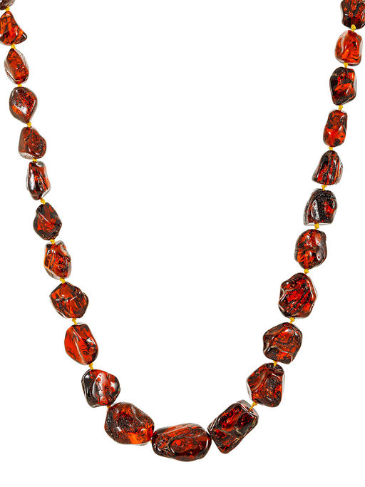 Бусы из натурального янтаря Леденцы вишнёвые