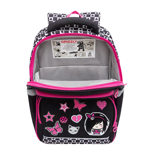 RAn-588-2 Рюкзак школьный с чехлом для мелочей - Grizzly фото 27
