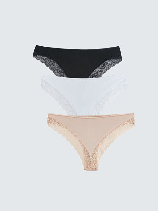 Dantel Detayl? Brazilian K?lot 3l? Paket - Waikiki фото 2