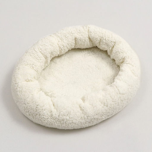 Лежанка для собак и кошек Уют, мягкий мех, 45 х 35 х 11 см, молочный - Пижон фото 6