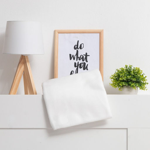 Плед флисовый «Экономь и Я», белый, 150×200 см, 160 г/м²