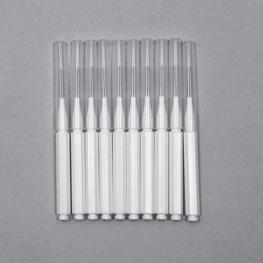 Щёточки - мини для бровей и ресниц, набор - 10 шт., 7×0.5 см, белая