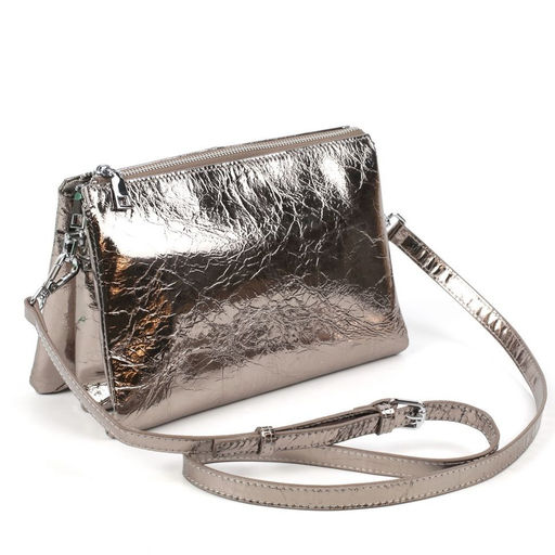 Женская кожаная сумка через плечо с тремя отделениями 0102-11 - Cidirro фото 2