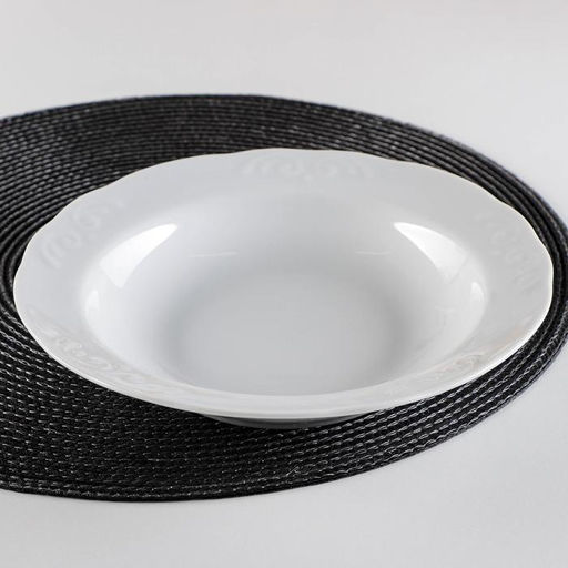 Тарелка глубокая Добрушский завод «Бельё», d=22 см, 350 мл, фарфор, белая