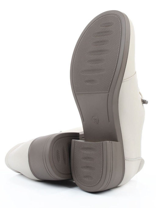 03-YDN15-23 LT. BEIGE Полуботинки женские (натуральная кожа)