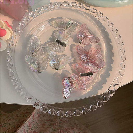 Заколка Transparent butterfly