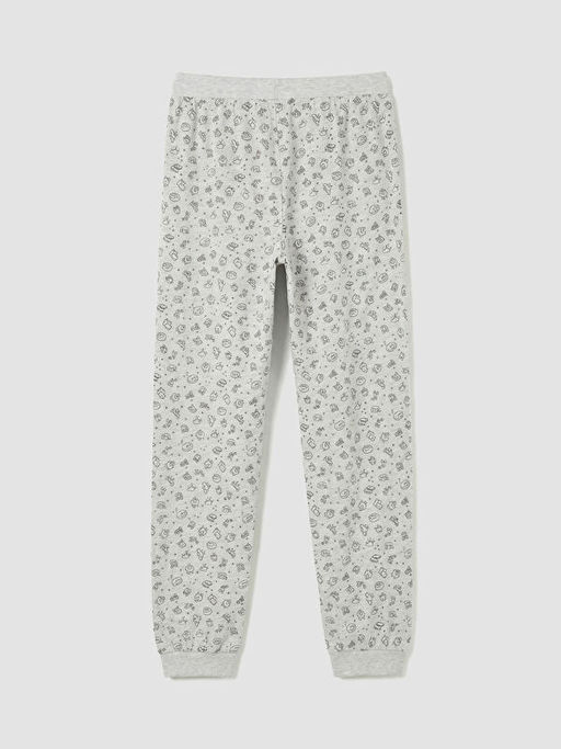 Beli Lastikli Bask?l? Kad?n Jogger Pijama Alt?