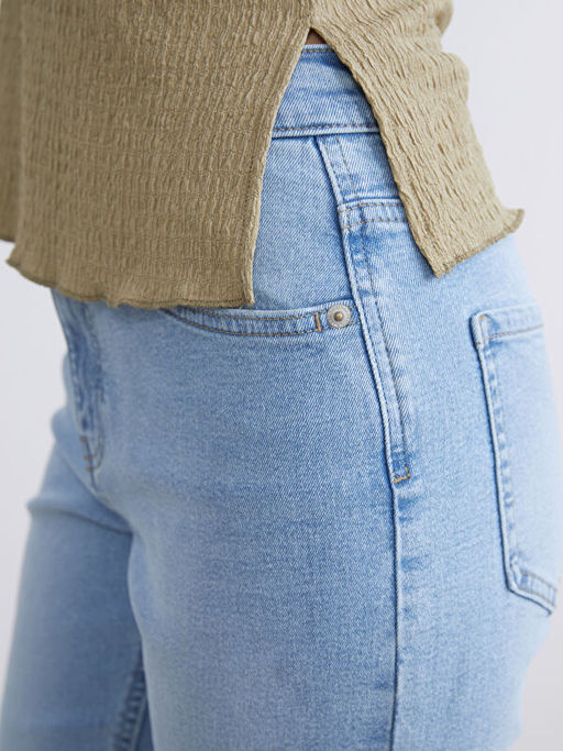 Kruvaze Yaka Dokulu Bluz