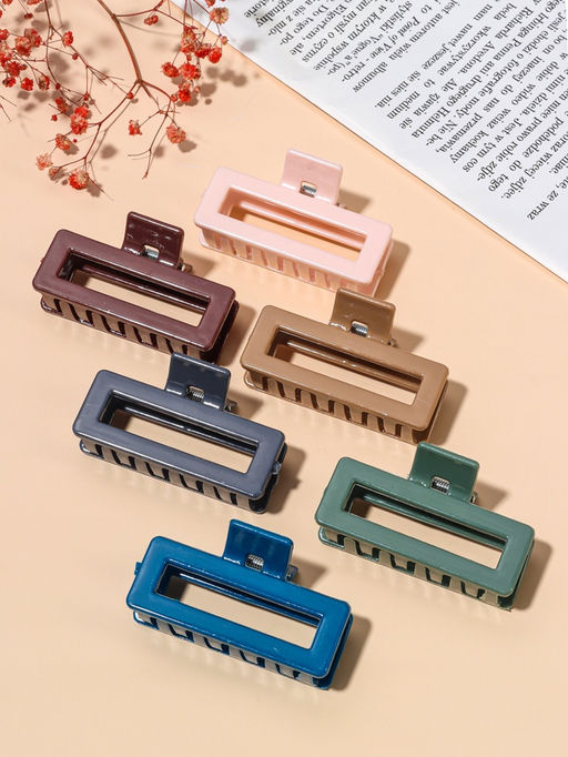 Цена за 12 шт. Крабик для волос «Фрида», прямой, 7 см, МИКС