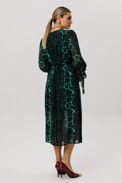 Платье ANELLI 1733 леопардовый изумруд фото 4