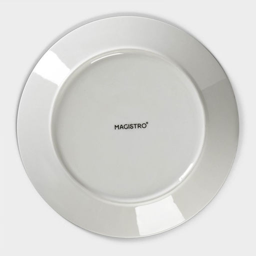 Десертная тарелка Magistro Морской бриз, d=20 см, фарфор, белая  фото 4