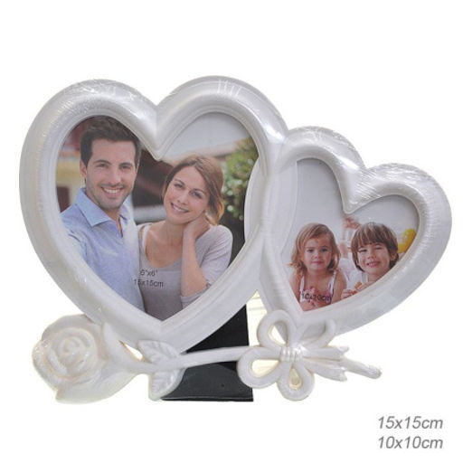 Фоторамка Два сердца / 109-1 /уп 60/ белая - Галеонтрейд фото 2