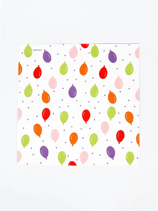 Цена за 2 шт. Салфетки бумажные трёхслойные «Шарики», 33×33 см, 20 шт.