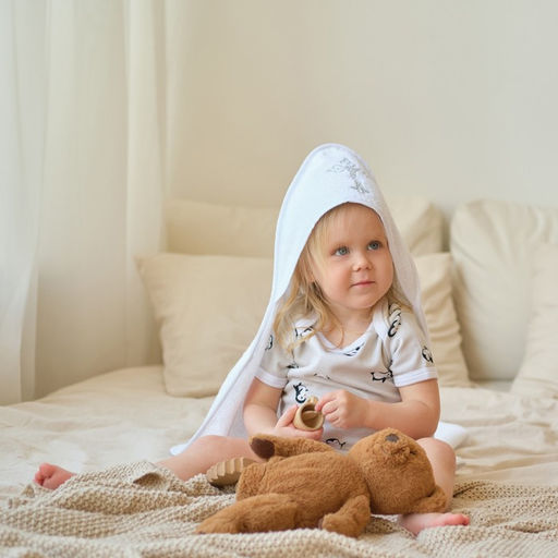 Полотенце крестильное с вышивкой 100% хлопок, 75 х 75 см - Крошка я фото 2