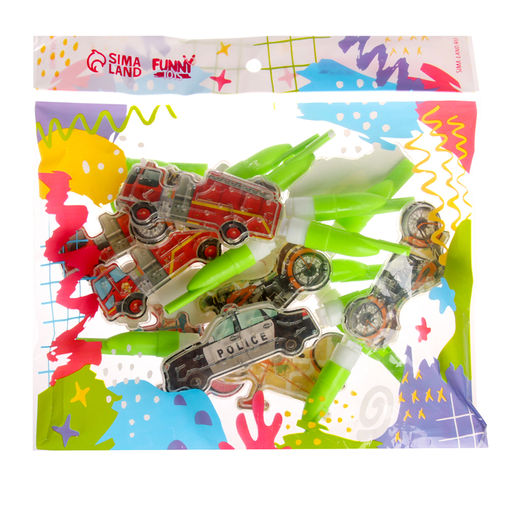 Цена за 12 шт. Головоломка «Транспорт» со свистком, виды МИКС