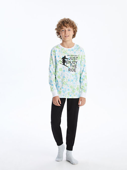 Bisiklet Yaka Erkek ?ocuk Pijama Tak?m?