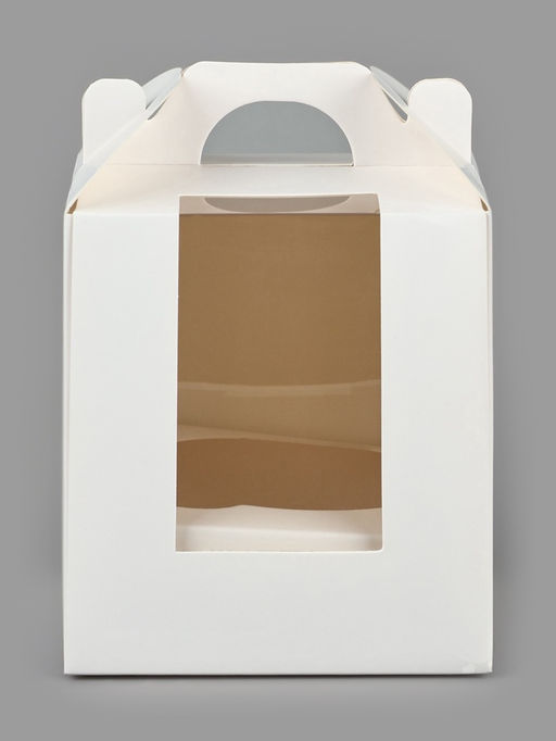 Цена за 5 шт. Упаковка для кондитерских изделий под 1 капкейк «Белая», 9×9×10 см