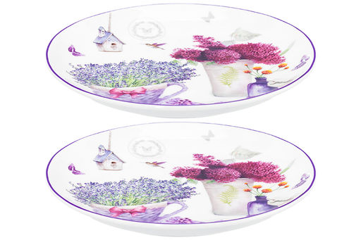 Набор тарелок 2 пр. 16*16*2 см, Лаванда NEW BONE CHINA - Elan gallery фото 5