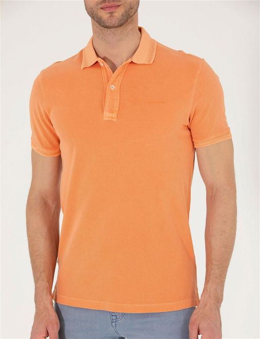 Turuncu Slim Fit Polo Yaka Ti__rt - Pierre cardin фото 6