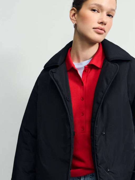 Утепленная куртка с отложным воротником / Zarina  фото 4