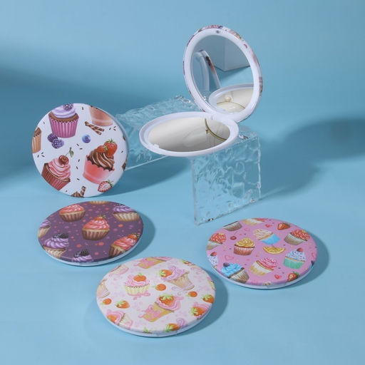 Цена за 2 шт. Зеркало складное Сладости, d=7.5 см, рисунок МИКС