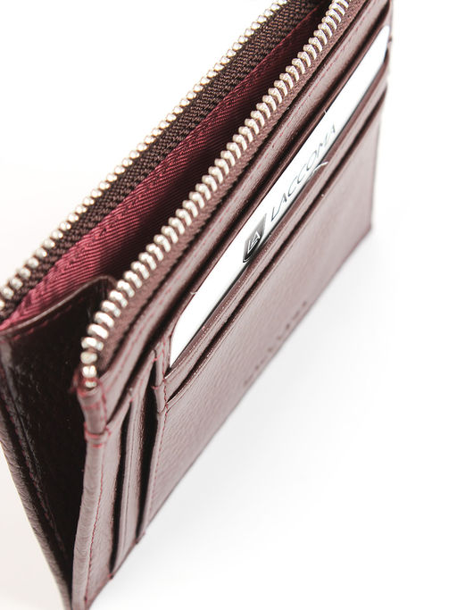 LACCOMA кредитница LA-6999-темно-бордовый натуральная кожа фото 4