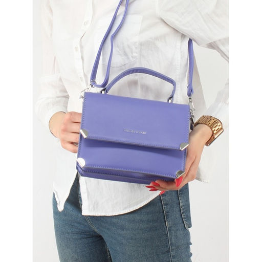 Сумка женская искусственная кожа Ch&K-8659, 2отд, плечевой ремень, сирень 255069 - Bobo фото 5