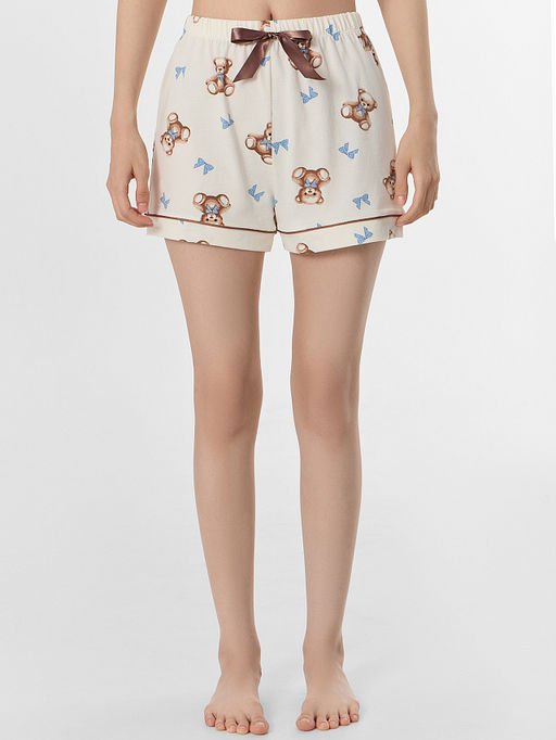 Комплект домашний женский молочный с принтом - Mark formelle фото 7