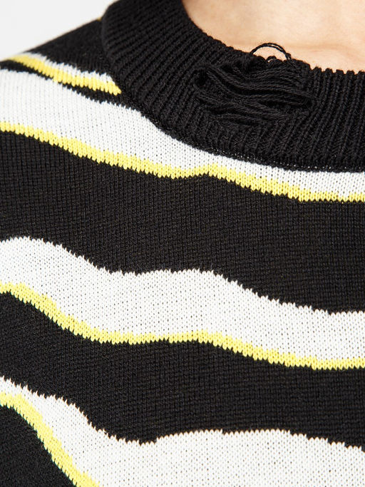 Джемпер женский ZZ-07009 black/white/yellow