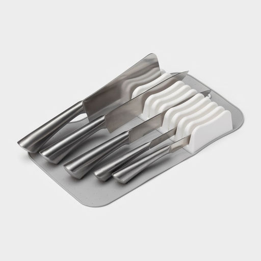 Подставка для ножей Griten, 37.5×20×5 см, серая