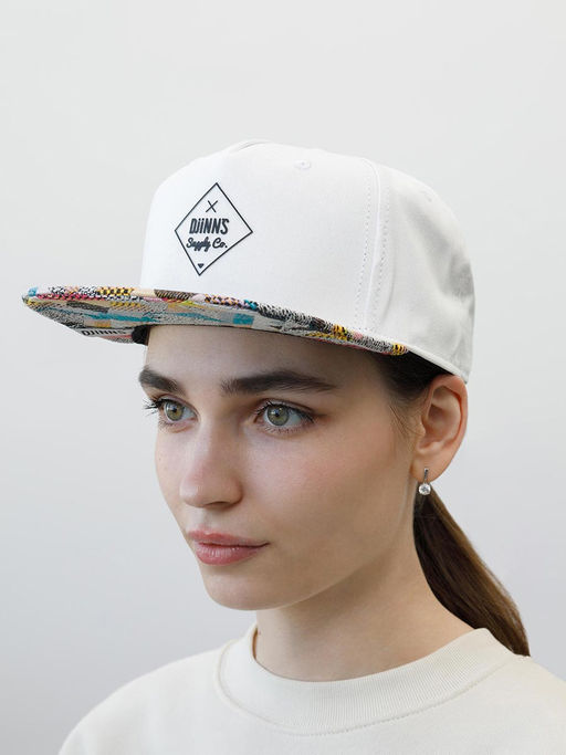 Бейсболка DJINNS арт. 5P SB Rubber Aztek (белый)  фото 4